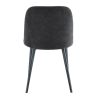 Chaise de restaurant MAGALI d'intérieur - Bois noir, tissu 100% PES - métal anthracite 99