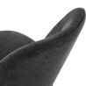 Chaise de restaurant MAGALI d'intérieur - Bois noir, tissu 100% PES - métal anthracite 99
