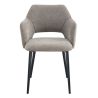 Fauteuil de restaurant FRANCIS d'intérieur - Bois noir, tissu 100% PES - métal greige 09