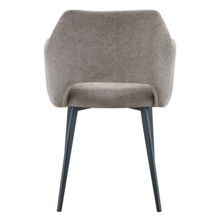 Fauteuil de restaurant FRANCIS d'intérieur - Bois noir, tissu 100% PES - métal greige 09