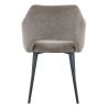 Fauteuil de restaurant FRANCIS d'intérieur - Bois noir, tissu 100% PES - métal greige 09