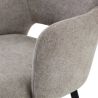 Fauteuil de restaurant FRANCIS d'intérieur - Bois noir, tissu 100% PES - métal greige 09