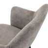 Fauteuil de restaurant FRANCIS d'intérieur - Bois noir, tissu 100% PES - métal greige 09