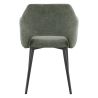 Fauteuil de restaurant FRANCIS d'intérieur - Bois noir, tissu 100% PES - métal vert 37