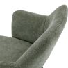 Fauteuil de restaurant FRANCIS d'intérieur - Bois noir, tissu 100% PES - métal vert 37