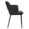 Fauteuil de restaurant FRANCIS d'intérieur - Bois noir, tissu 100% PES - métal anthracite 99