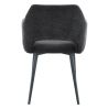 Fauteuil de restaurant FRANCIS d'intérieur - Bois noir, tissu 100% PES - métal anthracite 99