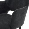 Fauteuil de restaurant FRANCIS d'intérieur - Bois noir, tissu 100% PES - métal anthracite 99