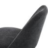 Tabouret de bar MARTIN d'intérieur - Bois noir, tissu 100% PES - métal anthracite 99