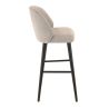 Tabouret de bar MARIUS BST d'intérieur - Bois noir, tissu 100% PES - hêtre greige 05