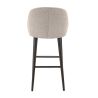 Tabouret de bar MARIUS BST d'intérieur - Bois noir, tissu 100% PES - hêtre greige 05