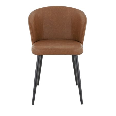 Chaise de restaurant MIKKA d'intérieur - Bois noir, 81% PES + 15% cotton + 4% viscose - métal cuoio
