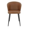 Chaise de restaurant MIKKA d'intérieur - Bois noir, 81% PES + 15% cotton + 4% viscose - métal cuoio