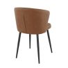 Chaise de restaurant MIKKA d'intérieur - Bois noir, 81% PES + 15% cotton + 4% viscose - métal cuoio