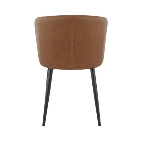 Chaise de restaurant MIKKA d'intérieur - Bois noir, 81% PES + 15% cotton + 4% viscose - métal cuoio
