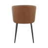 Chaise de restaurant MIKKA d'intérieur - Bois noir, 81% PES + 15% cotton + 4% viscose - métal cuoio