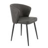Chaise de restaurant MIKKA d'intérieur - Bois noir, 81% PES + 15% cotton + 4% viscose - métal anthracite