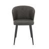 Chaise de restaurant MIKKA d'intérieur - Bois noir, 81% PES + 15% cotton + 4% viscose - métal anthracite