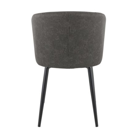 Chaise de restaurant MIKKA d'intérieur - Bois noir, 81% PES + 15% cotton + 4% viscose - métal anthracite