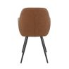 Fauteuil de restaurant OLAF d'intérieur - Bois noir, 81% PES + 15% cotton + 4% viscose - métal cuoio