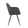 Fauteuil de restaurant OLAF d'intérieur - Bois noir, 81% PES + 15% cotton + 4% viscose - métal anthracite