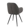 Fauteuil de restaurant OLAF d'intérieur - Bois noir, 81% PES + 15% cotton + 4% viscose - métal anthracite