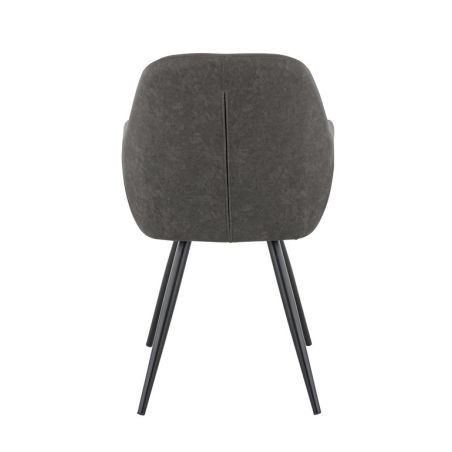 Fauteuil de restaurant OLAF d'intérieur - Bois noir, 81% PES + 15% cotton + 4% viscose - métal anthracite