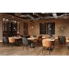 Fauteuil de restaurant OLAF d'intérieur - Bois noir, 81% PES + 15% cotton + 4% viscose - métal anthracite