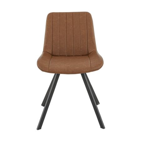 Chaise de restaurant JACOB d'intérieur - Bois noir, 81% PES + 15% cotton + 4% viscose - métal cuoio