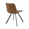 Chaise de restaurant JACOB d'intérieur - Bois noir, 81% PES + 15% cotton + 4% viscose - métal cuoio