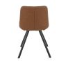 Chaise de restaurant JACOB d'intérieur - Bois noir, 81% PES + 15% cotton + 4% viscose - métal cuoio