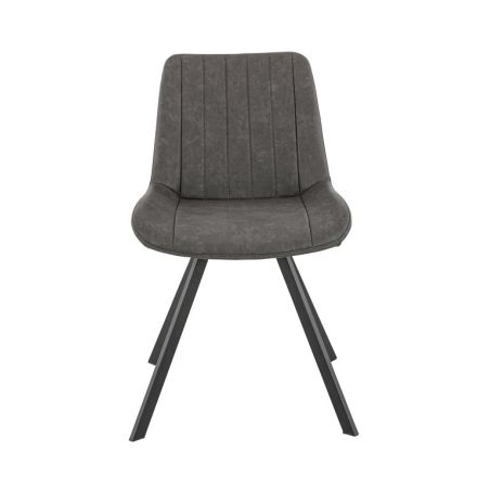 Chaise de restaurant JACOB d'intérieur - Bois noir, 81% PES + 15% cotton + 4% viscose - métal anthracite