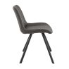 Chaise de restaurant JACOB d'intérieur - Bois noir, 81% PES + 15% cotton + 4% viscose - métal anthracite