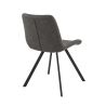 Chaise de restaurant JACOB d'intérieur - Bois noir, 81% PES + 15% cotton + 4% viscose - métal anthracite