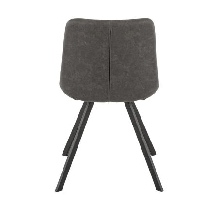 Chaise de restaurant JACOB d'intérieur - Bois noir, 81% PES + 15% cotton + 4% viscose - métal anthracite