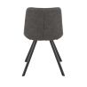 Chaise de restaurant JACOB d'intérieur - Bois noir, 81% PES + 15% cotton + 4% viscose - métal anthracite