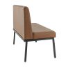Banquette de restaurant WENDY d'intérieur - Bois noir, 81% PES + 15% cotton + 4% viscose - métal cuoio