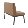 Banquette de restaurant WENDY d'intérieur - Bois noir, 81% PES + 15% cotton + 4% viscose - métal cuoio