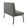 Banquette de restaurant WENDY d'intérieur - Bois noir, 81% PES + 15% cotton + 4% viscose - métal anthracite