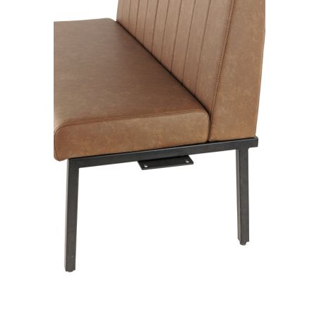 Banquette de restaurant WENDY d'intérieur - Bois noir, 81% PES + 15% cotton + 4% viscose - métal anthracite