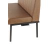 Banquette de restaurant WENDY d'intérieur - Bois noir, 81% PES + 15% cotton + 4% viscose - métal anthracite