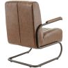 Fauteuil bistro BRIXTON H44 d'intérieur - Métal noir, PU - bois marron vintage