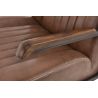 Fauteuil bistro BRIXTON H44 d'intérieur - Métal noir, PU - bois marron vintage