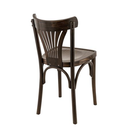 Chaise bistro PALMA H48 d'intérieur - Bois brun foncé