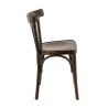 Chaise bistro PALMA H48 d'intérieur - Bois brun foncé