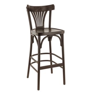 Tabouret de bar PALMA BST H75 d'intérieur - Bois brun foncé