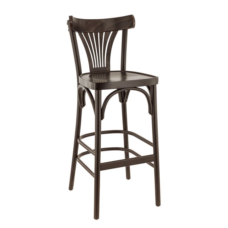 Tabouret de bar PALMA BST H75 d'intérieur - Bois brun foncé