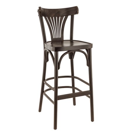 Tabouret de bar PALMA BST H75 d'intérieur - Bois brun foncé