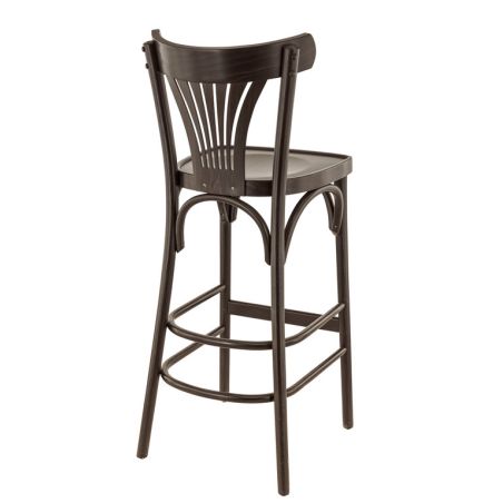 Tabouret de bar PALMA BST H75 d'intérieur - Bois brun foncé