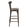 Tabouret de bar PALMA BST H75 d'intérieur - Bois brun foncé